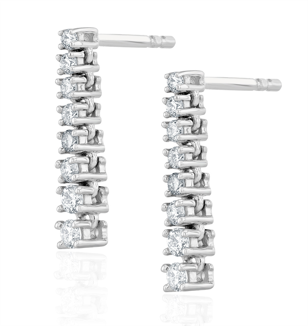 Drop Earrings Lab Diamond 0.30ct in 9k White Gold